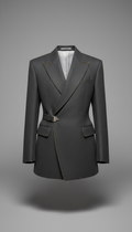 Asymmetric Wool Gallery Blazer