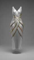 Platinum Contour Sculptural Dress