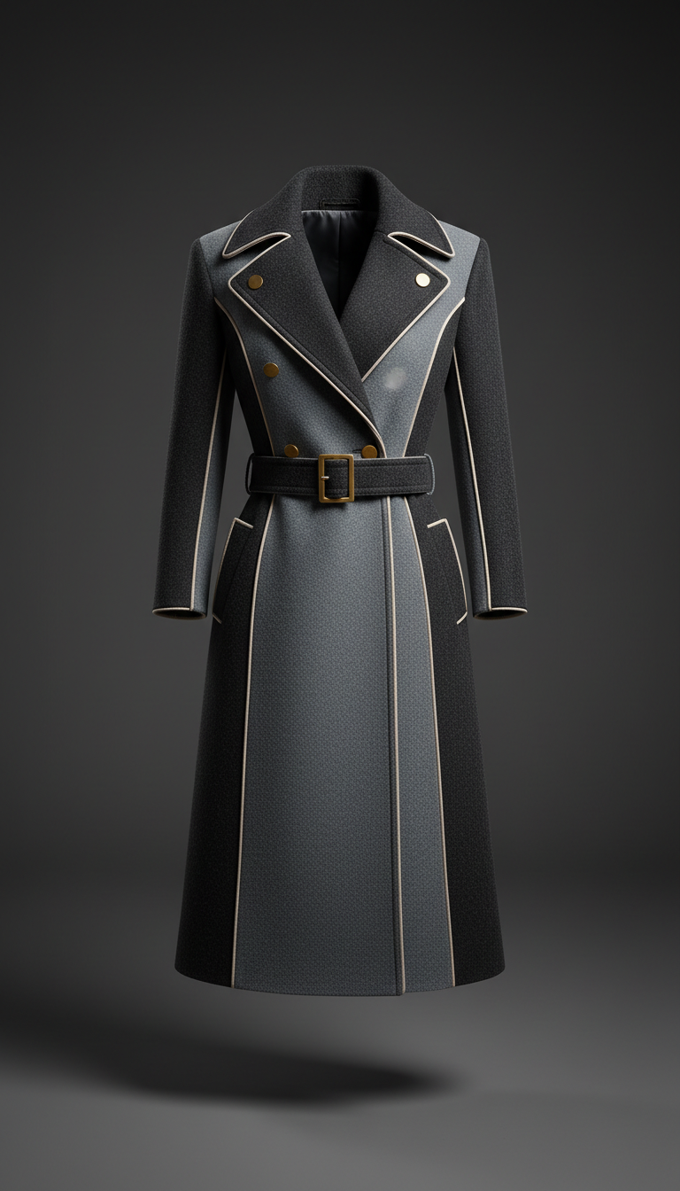 Matte Stone Structured Overcoat